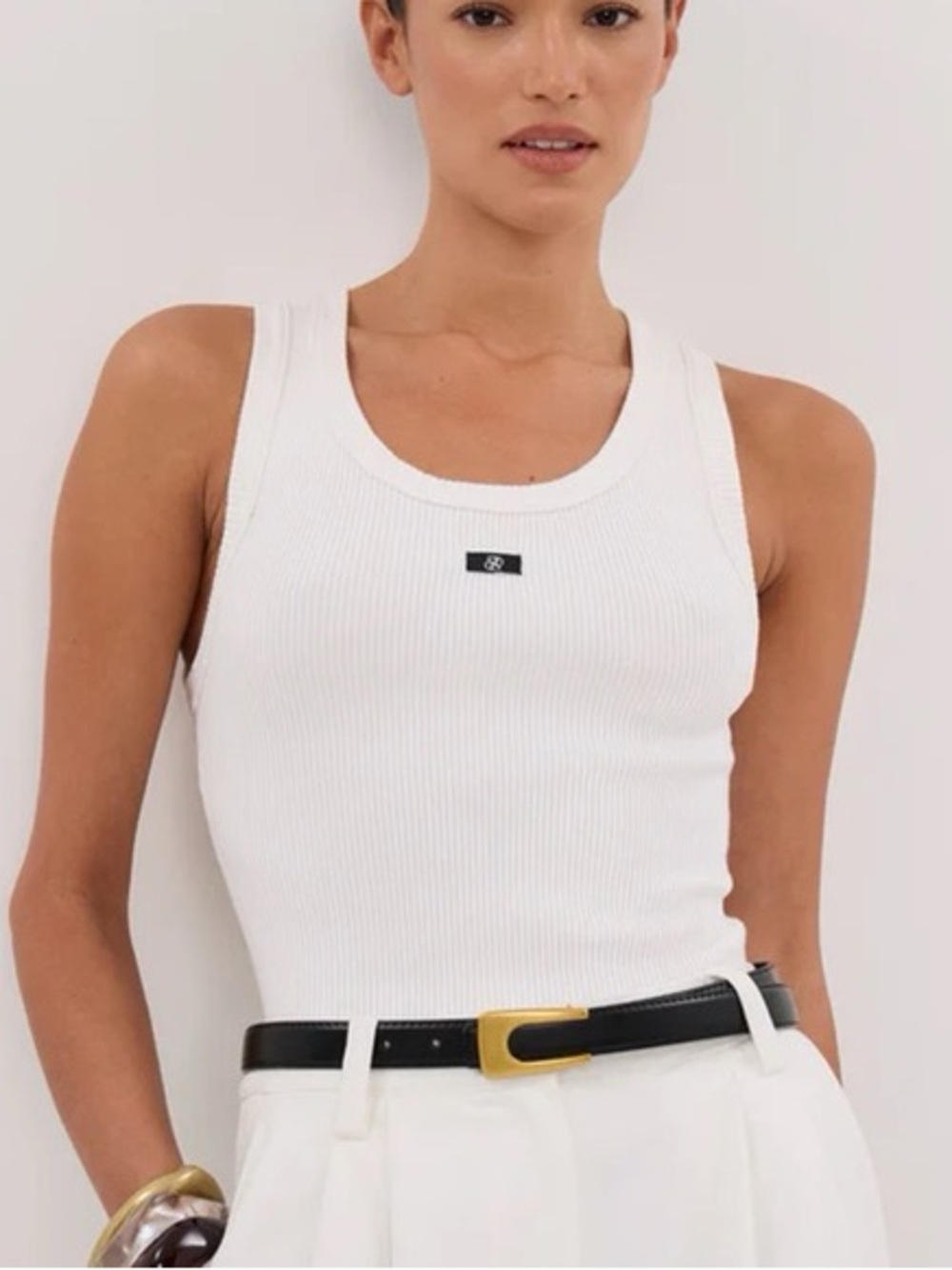 Dissh Signature Off White Tank